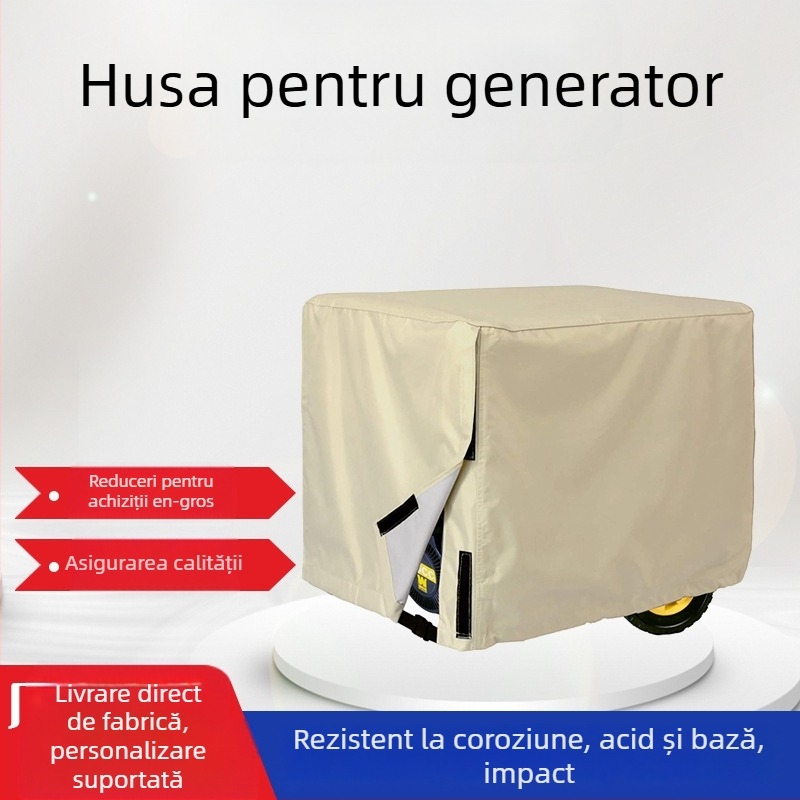 Husă pentru generator din pânză Oxford — extensibilă, impermeabilă și rezistentă la praf, imprimare logo și personalizare disponibilă