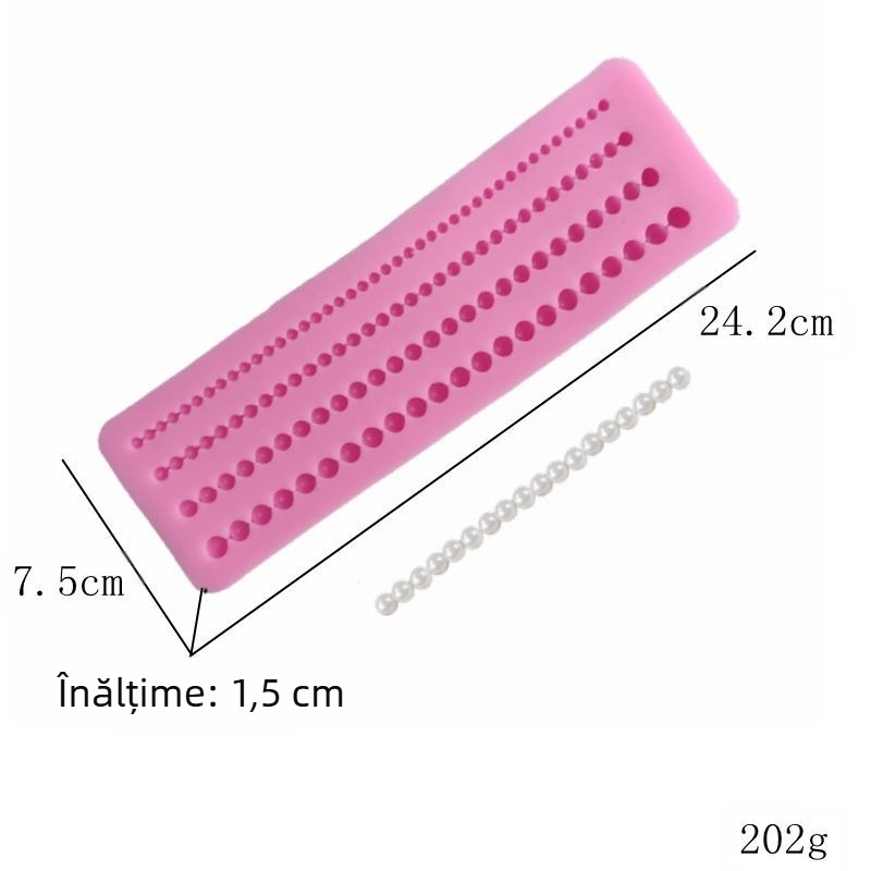 Excelle Formă din silicon pentru prăjituri – Circulară, cu Motiv Colier de Perle