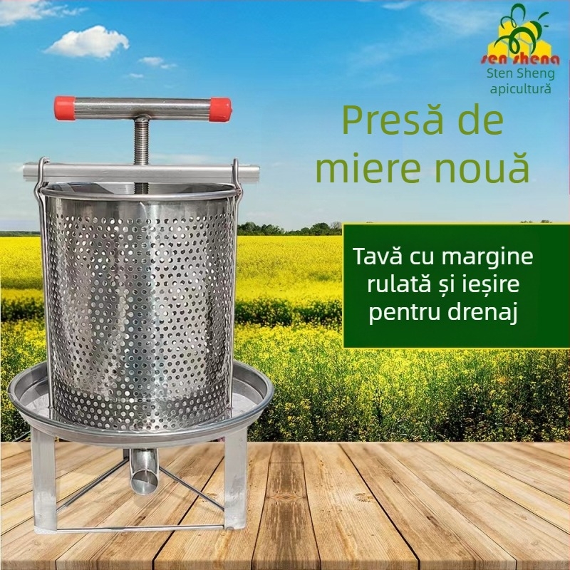 Mașină de presat miere din oțel inoxidabil pentru apicultură, operare la temperatura camerei, potrivită pentru zootehnie