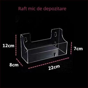 Suport acrilic cu ventuză pentru băuturi – transparent, design modern minimalist; potrivit pentru living, dormitor, birou sau pe masă; pentru telecomenzi, telefon, cosmetică, obiecte mărunte și cabluri.