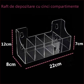 Suport acrilic cu ventuză pentru băuturi – transparent, design modern minimalist; potrivit pentru living, dormitor, birou sau pe masă; pentru telecomenzi, telefon, cosmetică, obiecte mărunte și cabluri.
