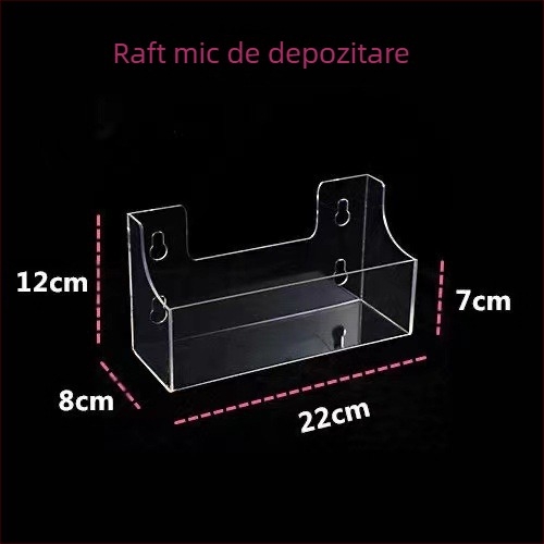 Suport acrilic cu ventuză pentru băuturi – transparent, design modern minimalist; potrivit pentru living, dormitor, birou sau pe masă; pentru telecomenzi, telefon, cosmetică, obiecte mărunte și cabluri.