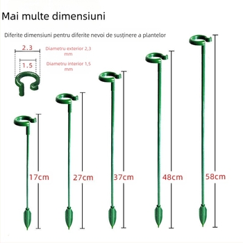 Suport pentru flori de grădinărit, din fibră de sticlă, suport pentru plante