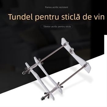Tăietor pentru sticle de vin din sticlă – cuțit cu role, portabil, automat, pentru uz DIY acasă, Xin Mu Tian