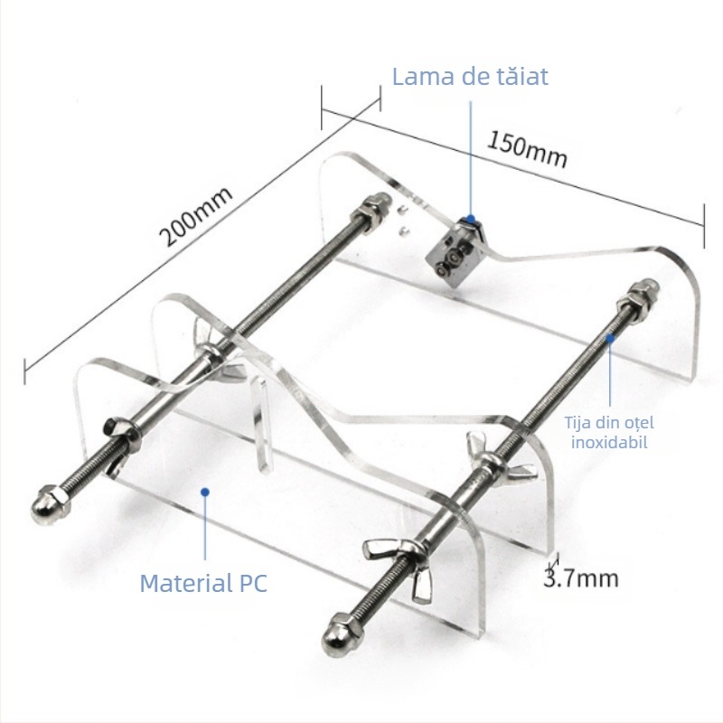 Tăietor pentru sticle de vin din sticlă – cuțit cu role, portabil, automat, pentru uz DIY acasă, Xin Mu Tian