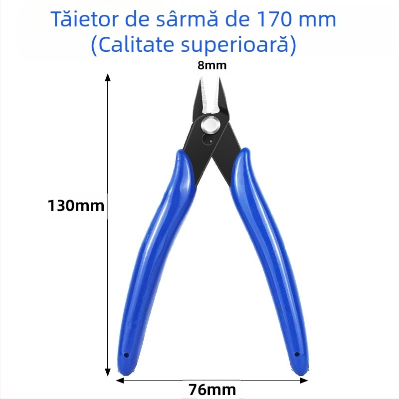 Clește diagonale pentru tăierea modelelor — material PE + oțel carbon, greutate 0,1 kg