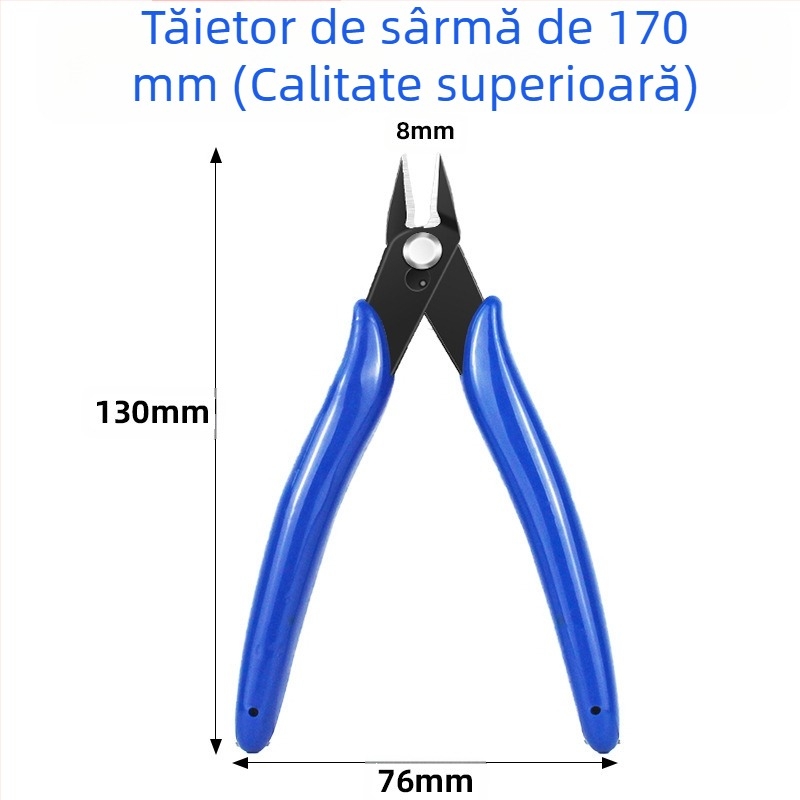 Clește diagonale pentru tăierea modelelor — material PE + oțel carbon, greutate 0,1 kg