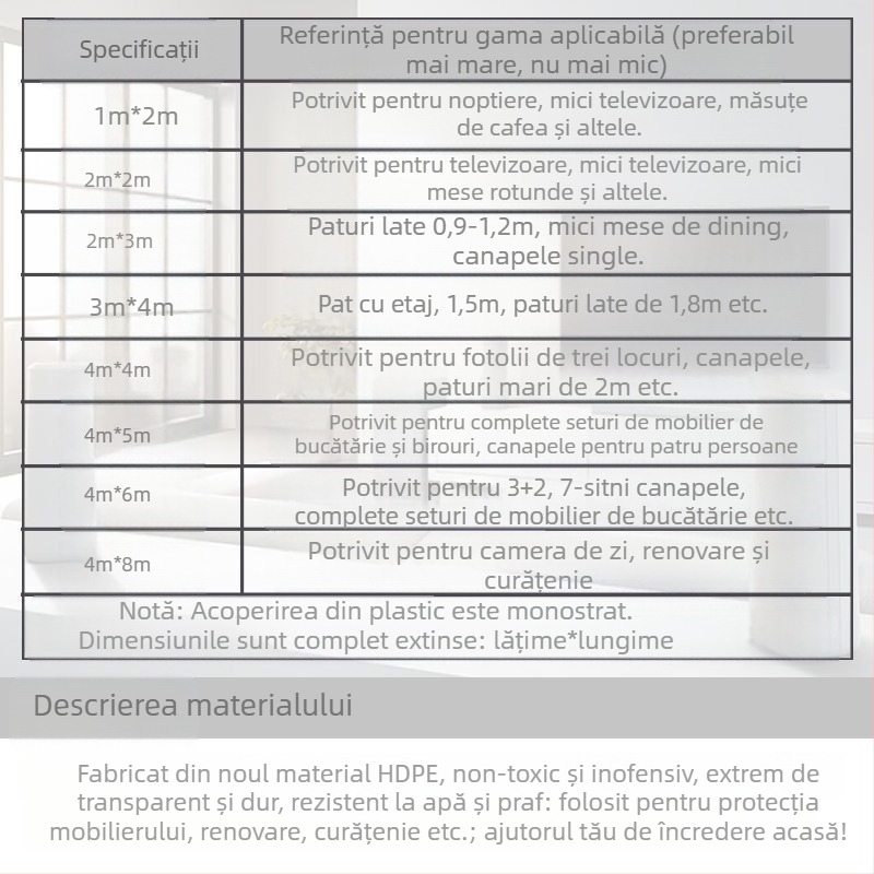 Husă de praf pentru mobilier – pentru canapea și pat, stil simplu și modern, material: Altul