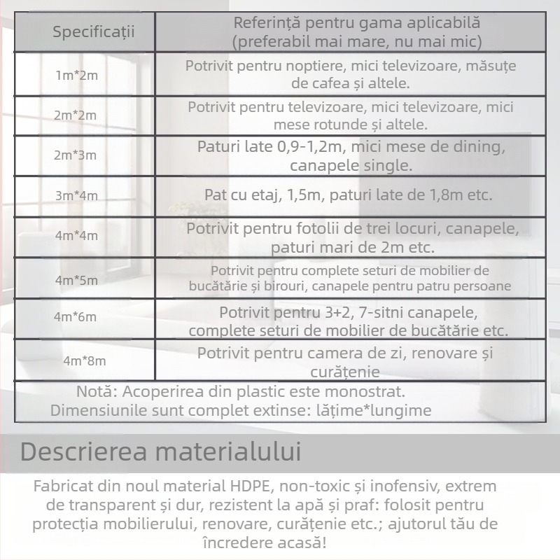 Husă de praf pentru mobilier – pentru canapea și pat, stil simplu și modern, material: Altul