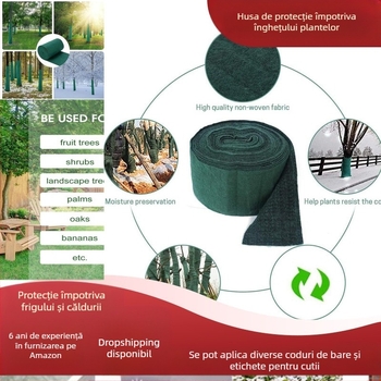 Înveliș termoizolant pentru copaci, grădină, țesătură nețesută, protecție împotriva frigului