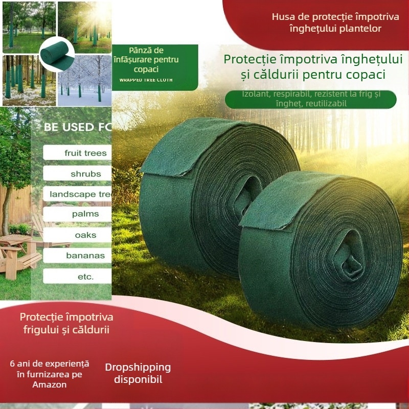 Înveliș termoizolant pentru copaci, grădină, țesătură nețesută, protecție împotriva frigului
