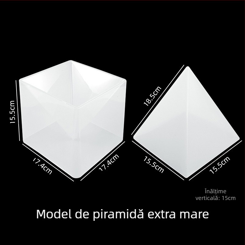Formă din silicon pentru prăjituri, cu formă piramidală neregulată, matriță pentru turnarea rășinii, cu bază oglindă