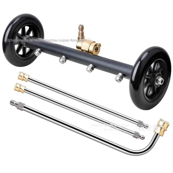 Curățător de podea cu înaltă presiune, duză reglabilă cu 4 găuri, construcție din cupru/oțel inoxidabil, 4000 psi, greutate 1,9 kg