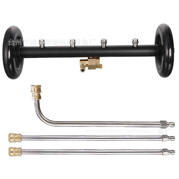 Curățător de podea cu înaltă presiune, duză reglabilă cu 4 găuri, construcție din cupru/oțel inoxidabil, 4000 psi, greutate 1,9 kg