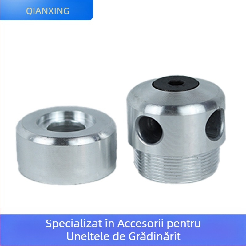 Cap de tăiere pentru coasa de gazon – tijă din aluminiu mat, corp cilindric din aluminiu, cilindru din aluminiu neîntrerupt cu mai multe fire, anti-cadere și durabil