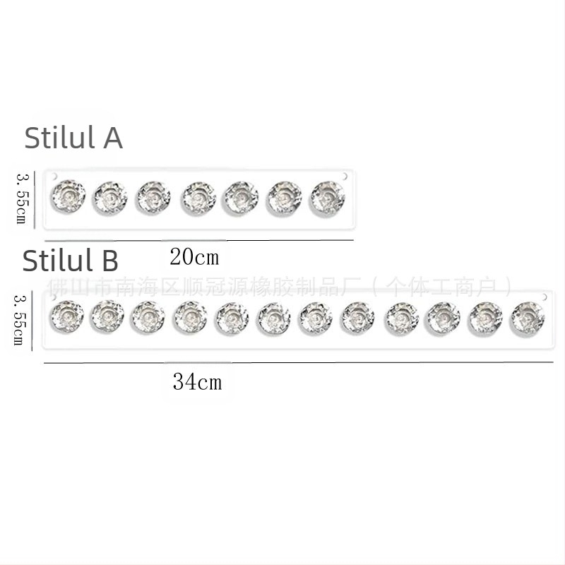 Suport de bijuterii din acrilic, montat pe perete – unic corp, spațiu pentru lanțuri, brățări și cercei, tăiere laser, Toamnă 2024