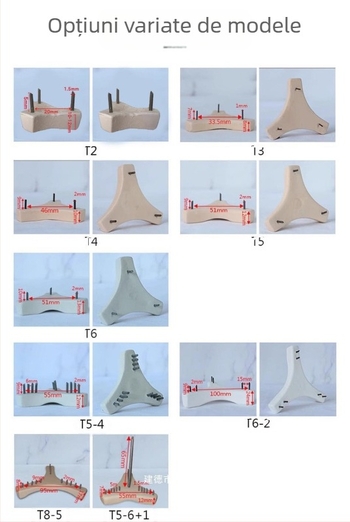 Instrumente pentru sculptură și ceramică pentru cuptor - cuie inferioare în formă de T, cuie de susținere, tampoane de susținere, suporturi cu trei picioare inserate (Model JCY001; Tip: Alt; Echipament: Alt; Import: Nu)