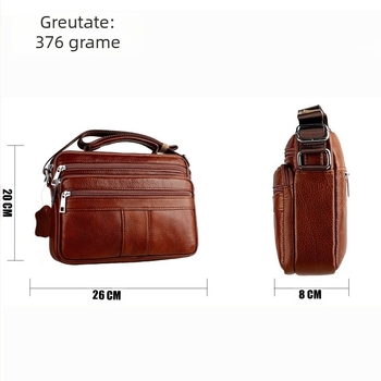 Geantă pentru piept din piele de înaltă calitate, compatibilă cu laptop de 8 inch, impermeabilă și anti-furt