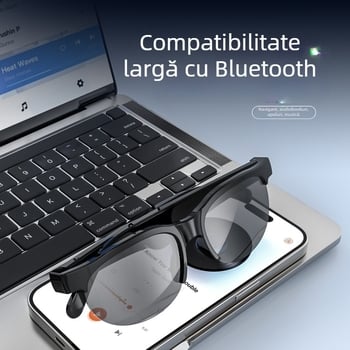 Ochelari Bluetooth fără fir XG88PRO, Bluetooth 5.3, rază de 10 m, sunet stereo, autonomie 4–8 h, material PC+ABS