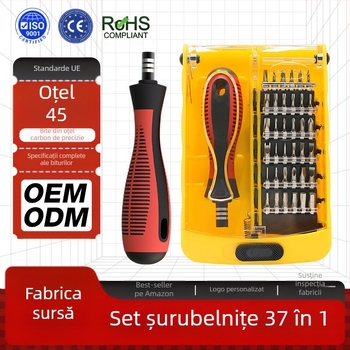 Golden Snail Set 37 în 1 de șurubelnițe – magnetice, Phillips, precizie, oțel 45#