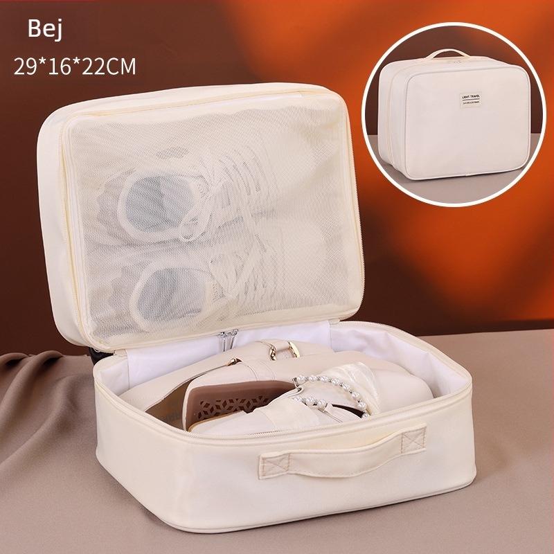 Geantă de depozitare pantofi, formă cub, poliester, model 1007, multifuncțională pentru călătorii