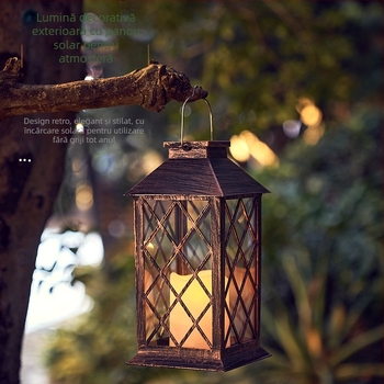 Lumină de grădină cu panou solar – model ZY-019; sursă LED; protecție IP55; iluminat decorativ pentru grădină, curte, balcon și camping