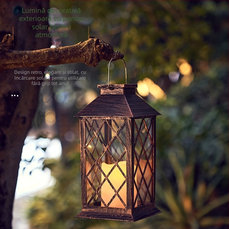 Lumină de grădină cu panou solar – model ZY-019; sursă LED; protecție IP55; iluminat decorativ pentru grădină, curte, balcon și camping