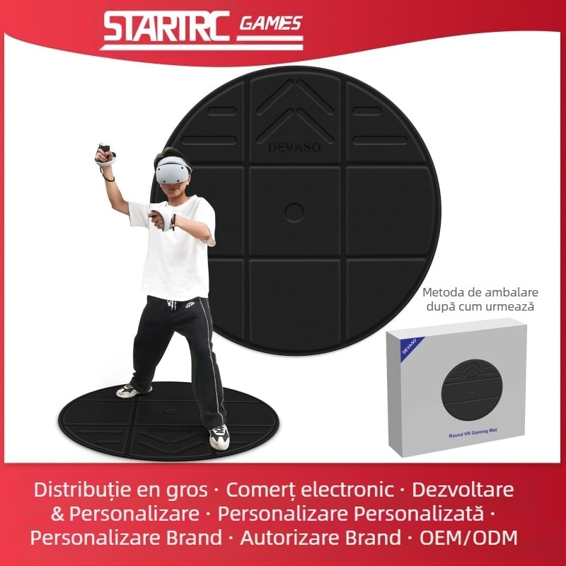 DEVASO Covor VR anti-coliziune pentru Meta Quest 3S/3, Nintendo Switch 2 și Vision Pro – Model DC – Greutate 760 g