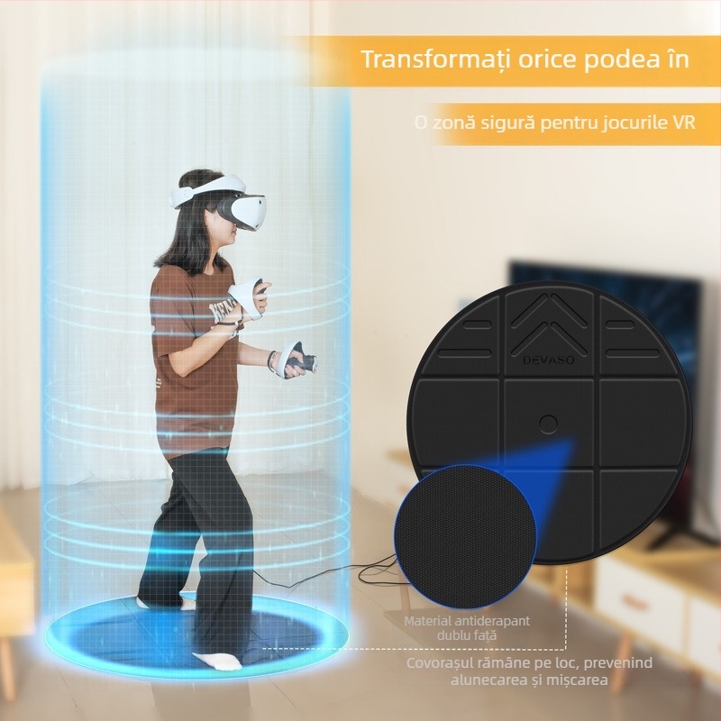 DEVASO Covor VR anti-coliziune pentru Meta Quest 3S/3, Nintendo Switch 2 și Vision Pro – Model DC – Greutate 760 g