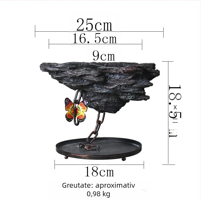Ghiveci din rășină cu design din fier forjat pentru suspendare, potrivit pentru birou și casă – pentru așezat pe birou, pe podea sau ca element suspendat