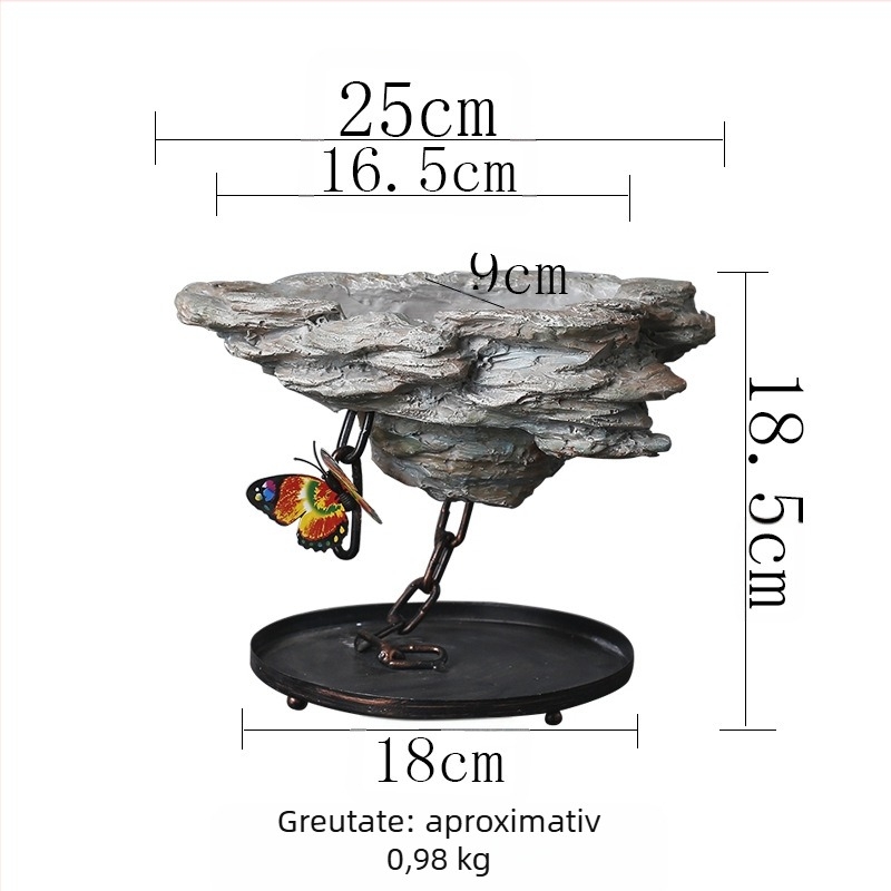 Ghiveci din rășină cu design din fier forjat pentru suspendare, potrivit pentru birou și casă – pentru așezat pe birou, pe podea sau ca element suspendat