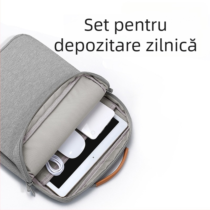 Geantă pentru tabletă, stil urban simplu, poliester, respirabilă, impermeabilă, rezistentă la uzură, căptușeală din bumbac