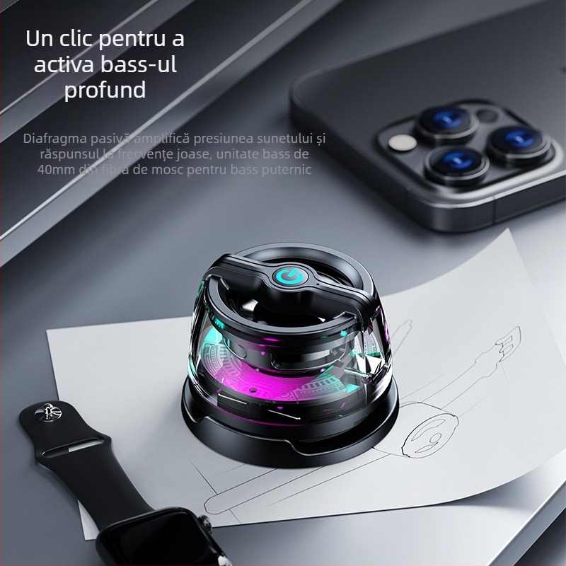 Difuzor Bluetooth magnetic JY88 cu suport pentru telefon și design purtabil pentru sport și camping; Bluetooth 5.3, 100Hz-20kHz, rază 10m, baterie încorporată 300-500mAh, 5W