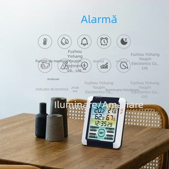 Măsurător de temperatură ambiental cu rezoluție de 0,1°C, procesare personalizabilă, etichetă privată licențiată