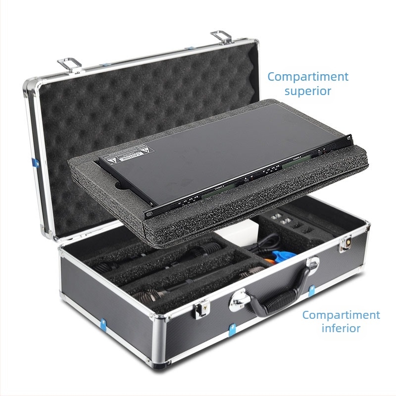 Cutie din aluminiu pentru microfoane wireless de scenă, portabilă, cu dublu strat întărit, poate găzdui receptorul și unitatea principală