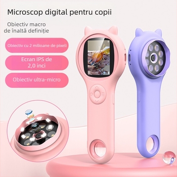 Microscop de jucărie pentru copii - ediție actualizată 2024 - model 355 - observație biologică
