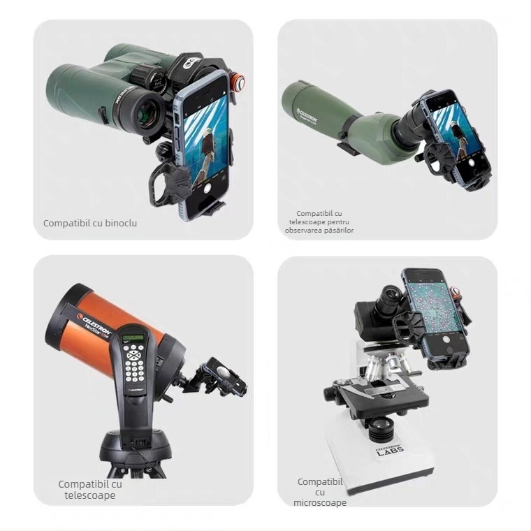 StarTran NexYZ Suport pentru telefon cu trei Axe pentru telescoape, Clip de fotografiere prin ocular, Accesorii universale pentru microscop