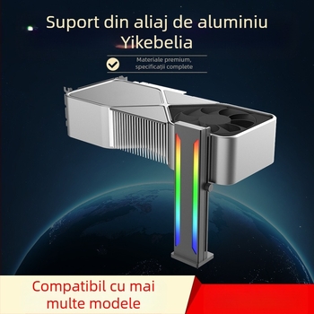 Suport pentru placă grafică, din aluminiu, răcire pe aer, greutate 0,15 kg, Ultra-quiet