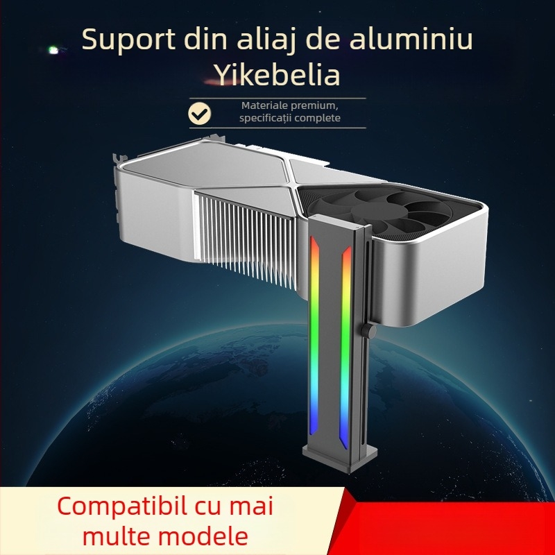 Suport pentru placă grafică, din aluminiu, răcire pe aer, greutate 0,15 kg, Ultra-quiet