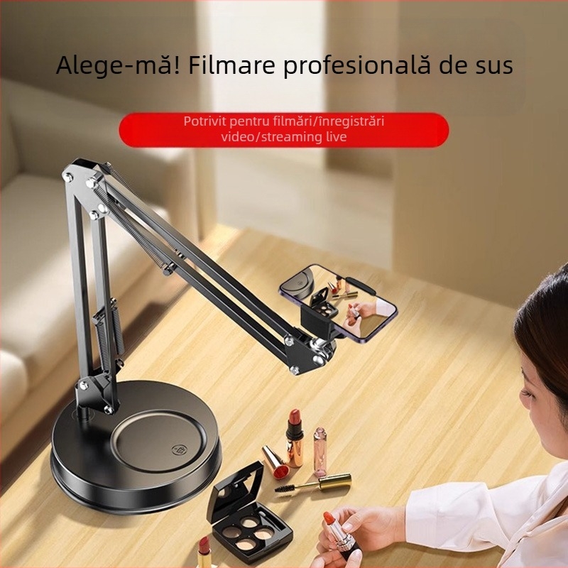 Suport de birou pentru telefon mobil cu braț cantilever, universal, din plastic, personalizabil