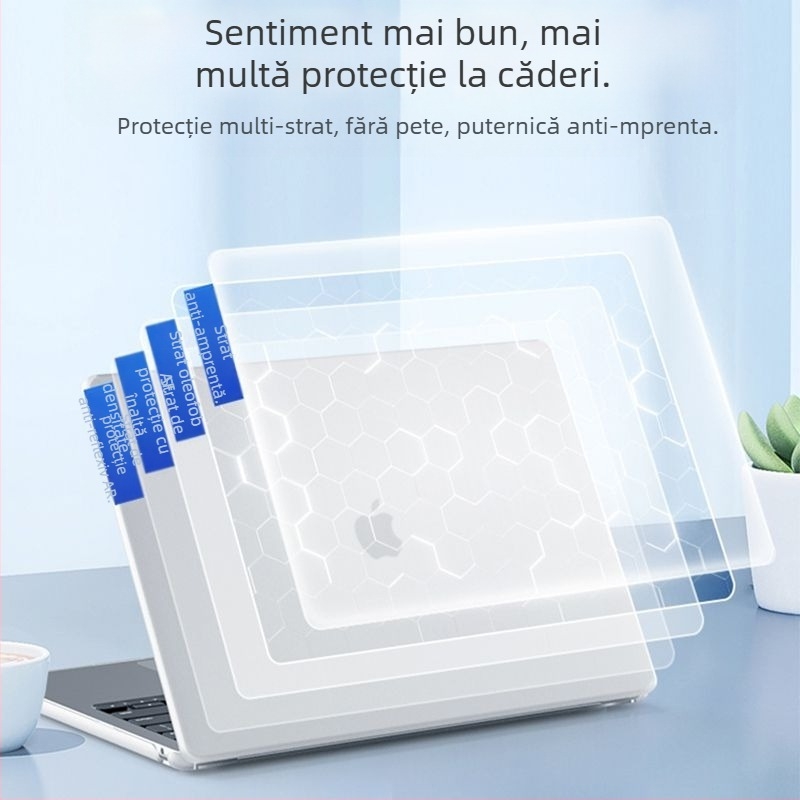 Carcasă de protecție MacBook — Finisaj mat, husă din plastic, compatibilă cu seria MacBook, lansată în 2021