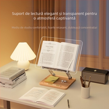 Suport de citit pentru pat, construcție metalică, ridicabil și multifuncțional, model BG-4B