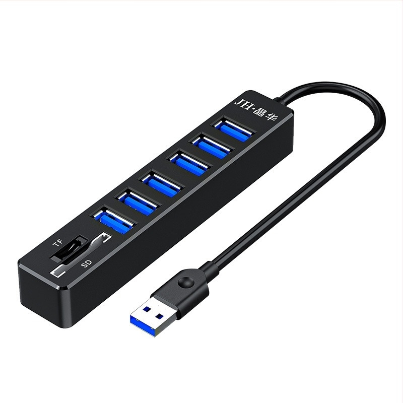 Cititor USB 5-în-1 și hub pentru laptop, suport SD/TF, USB 2.0, montaj extern, model Z303