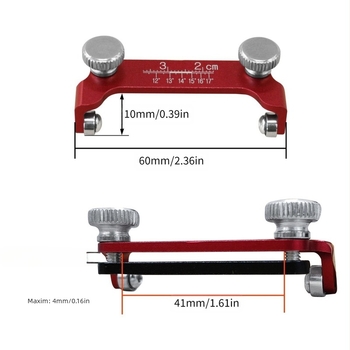Ascuțitor cu unghi fix pentru dalți pentru tâmplărie (manual, aliaj de aluminiu)