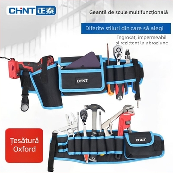Curea de talie pentru unelte pentru electricieni, geantă de întreținere și tâmplă portabilă, din material Oxford cu căptușeală din nylon, capacitate de încărcare 1 kg