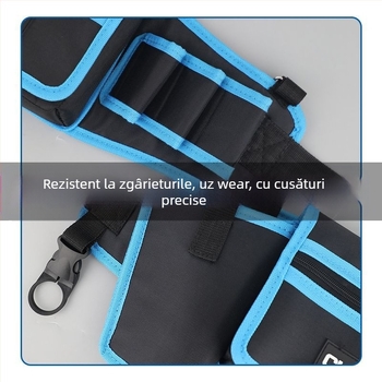 Curea de talie pentru unelte pentru electricieni, geantă de întreținere și tâmplă portabilă, din material Oxford cu căptușeală din nylon, capacitate de încărcare 1 kg