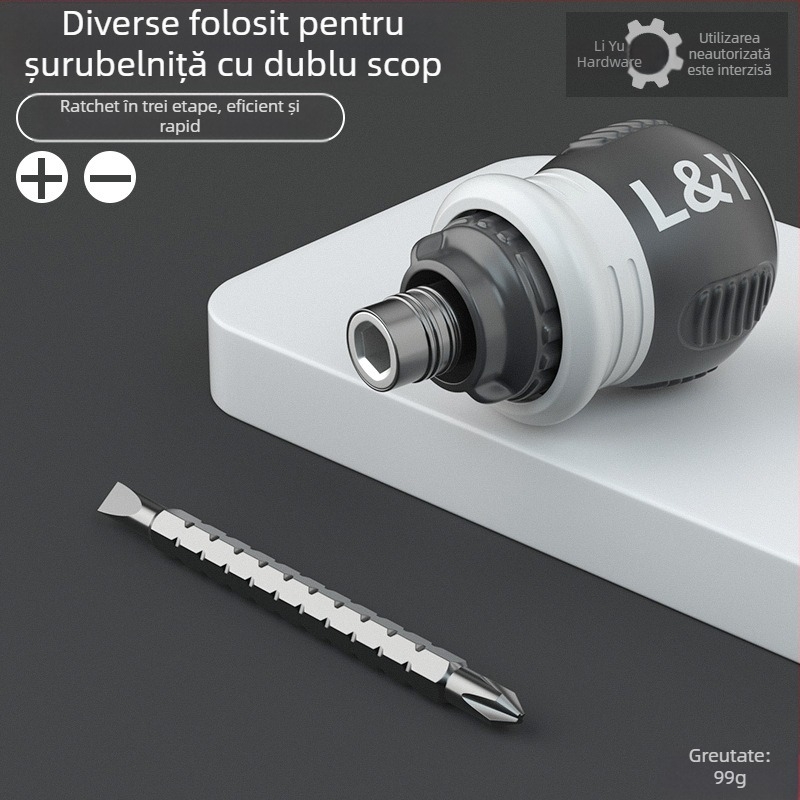 Maibu set de șurubelnițe telescopic cu ratchet, din oțel crom-vanadiu, izolat și magnetic
