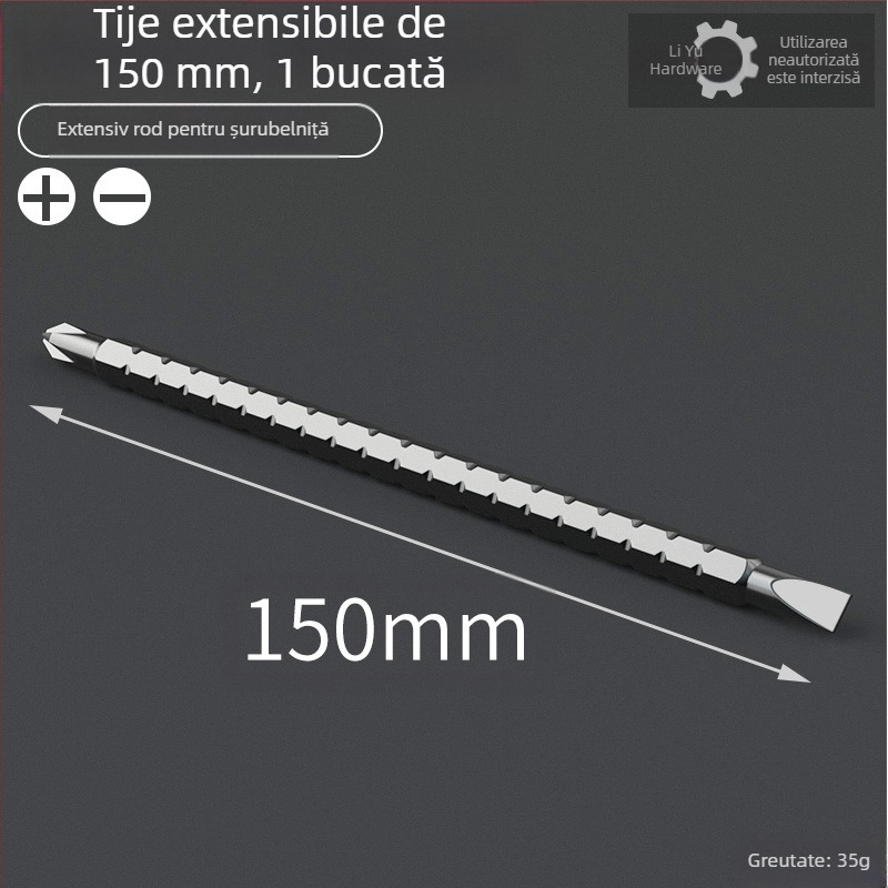 Maibu set de șurubelnițe telescopic cu ratchet, din oțel crom-vanadiu, izolat și magnetic