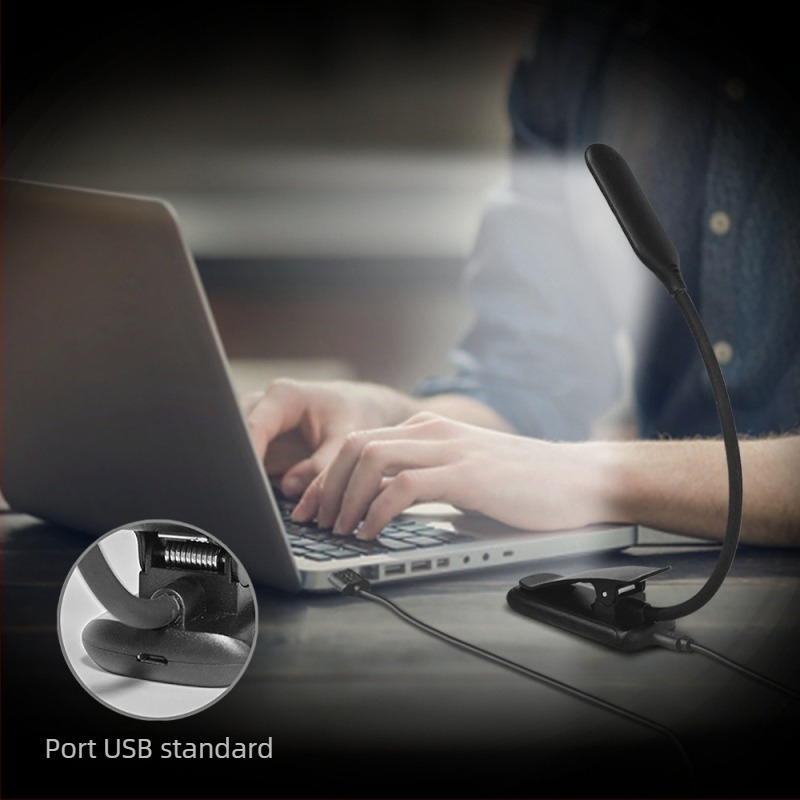 Lampă LED cu clip pentru citit — protecția ochilor, încărcare USB, întrerupător tactil, baterie Li-ion încorporată de 1000mAh