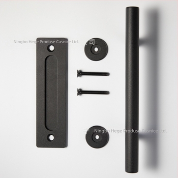 Maner pentru ușă glisantă din lemn, oțel de carbon, model DH-C01, finisaj: pulverizare, stil: nou stil chinezesc, modern minimalist, lux ușor